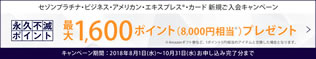 セゾン・プラチナ・ビジネス・アメリカン・エキスプレスカード 期間限定キャンペーン