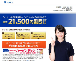 チューリッヒ保険会社　スーパー自動車保険 画像