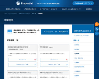 プルデンシャル生命　無解約返戻金型平準的保険
